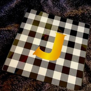 Monogram “J” Glass Trivet